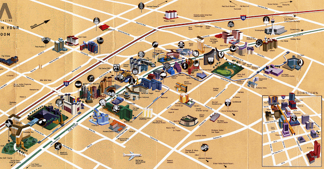 Touristic map of Las Vegas